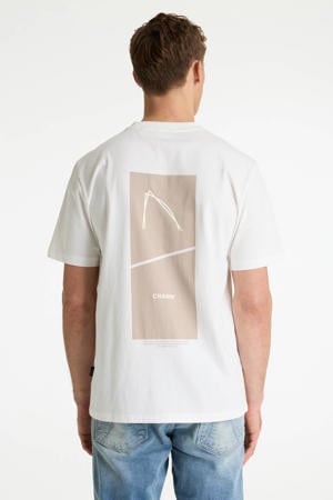 regular T-shirt met backprint wit
