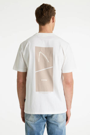 regular T-shirt met backprint wit