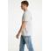 CHASIN' regular T-shirt met backprint lichtgrijs