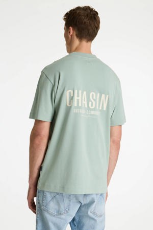 oversized T-shirt met backprint groen