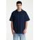 CHASIN' regular casual overhemd met textuur donkerblauw