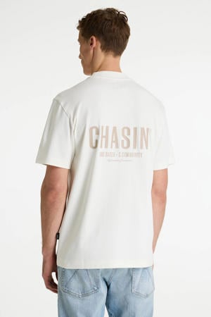 oversized T-shirt met backprint wit