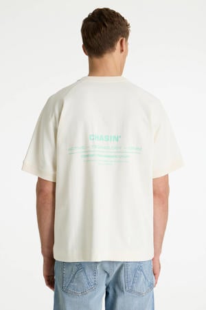 relaxed T-shirt met backprint ecru
