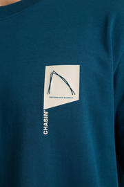 thumbnail: CHASIN' relaxed T-shirt met backprint donkerblauw