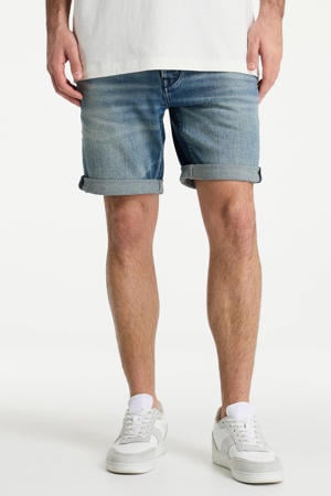 Ego.S Vapor slim short medium blue denim
