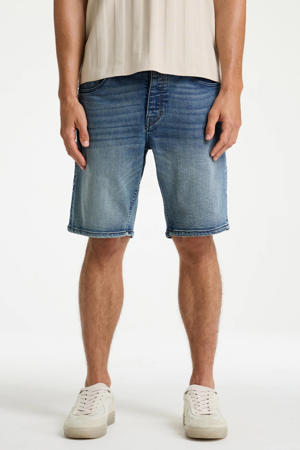Evan.S Tyde regular short medium blue denim