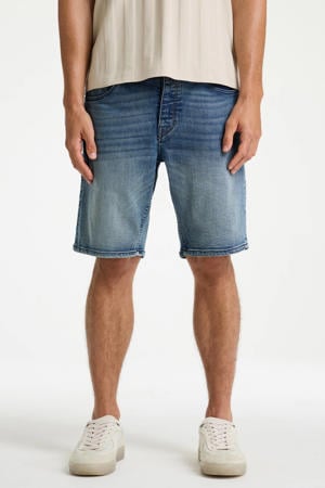 Evan.S Tyde regular short medium blue denim