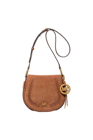 suède crossbody tas Josie cognac