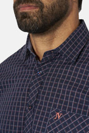 thumbnail: Jan Vanderstorm +FIT Collectie regular casual overhemd donkerblauw