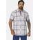 Jan Vanderstorm +FIT Collectie regular geruit casual overhemd lichtblauw