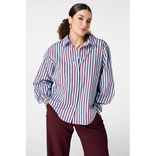 MS Mode gestreepte blouse blauw afbeelding