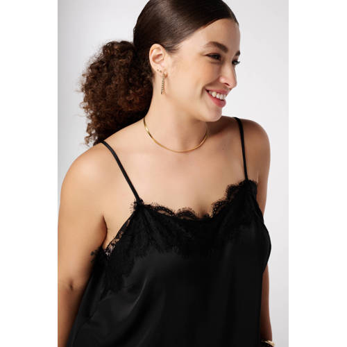MS Mode top met zebraprint zwart afbeelding