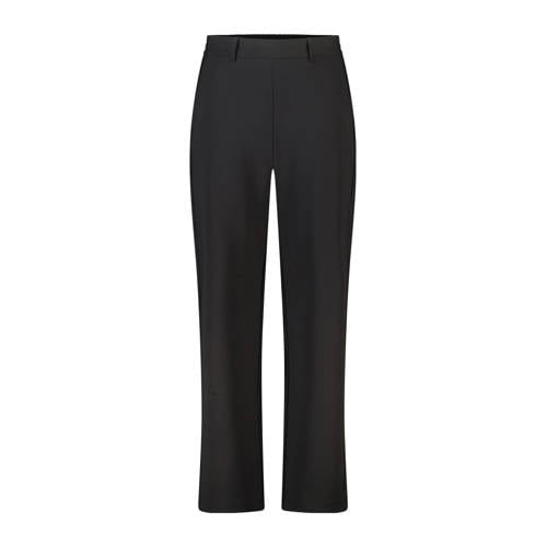 MS Mode wide leg regular waist broek zwart afbeelding