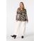 MS Mode top met zebraprint donkerbruin