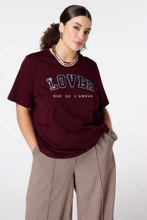 T-shirt donkerrood