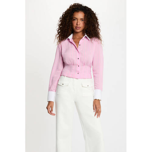 Morgan gestreepte blouse roze afbeelding