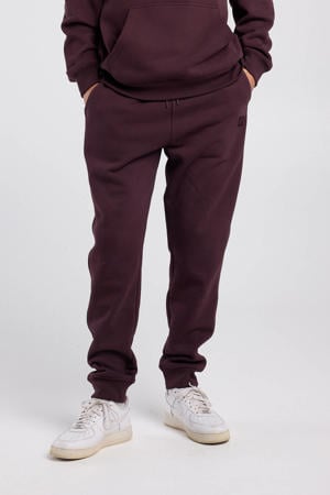 Col regular joggingbroek bordeaux