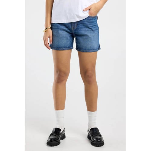 America Today denim regular high waist short dark blue denim afbeelding