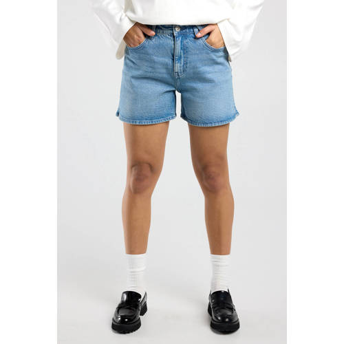 America Today denim regular high waist short medium blue denim afbeelding