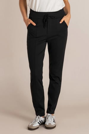 casual broek travelstof zwart