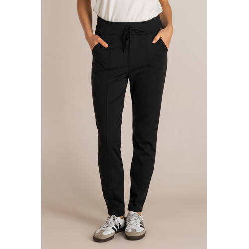 Ivy Beau slim high waist casual broek zwart afbeelding