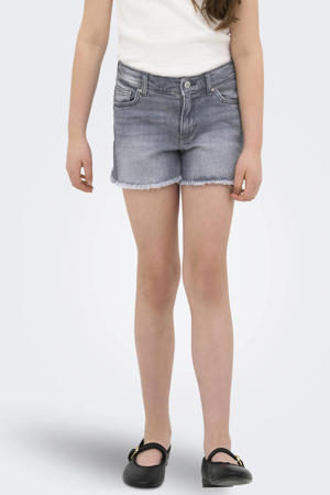 denim straight short medium grey denim