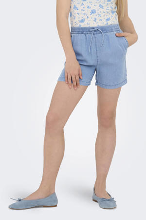 regular casual short medium blue denim