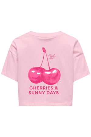 T-shirt met backprint roze