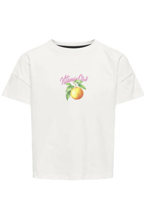 T-shirt met backprint wit