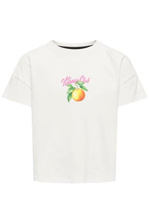 T-shirt met backprint wit