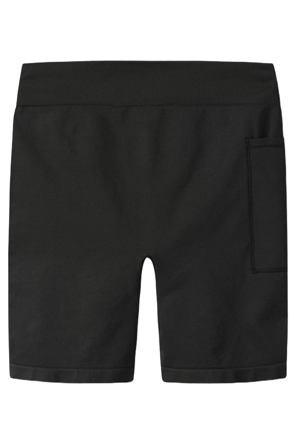 Zwarte meisjes LMTD slim biker short van polyamide met elastische tailleband en effen