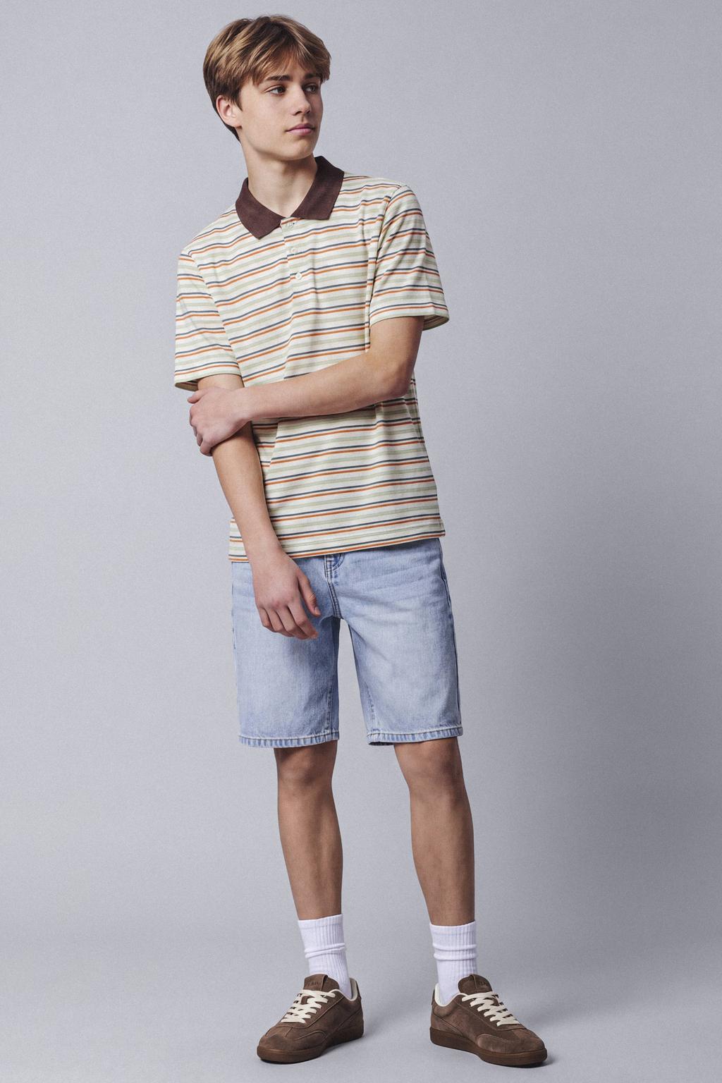 LMTD regular waist short light blue denim