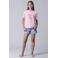 LMTD mom short light blue denim