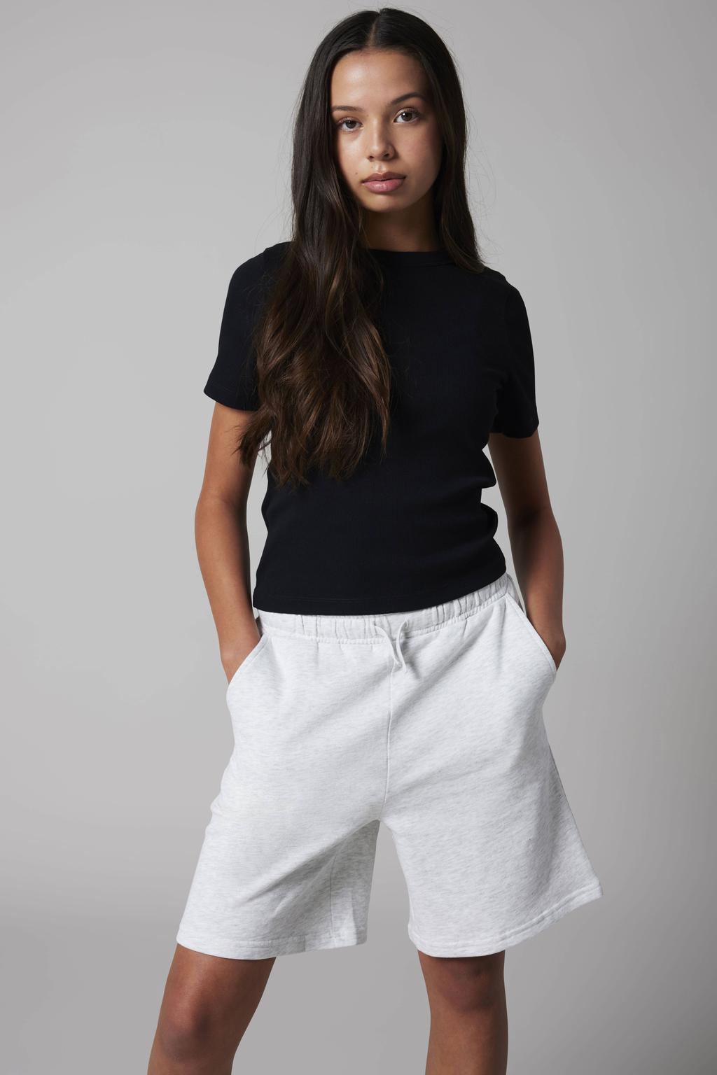 LMTD regular sweatshort grijs melange