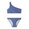 LMTD one shoulder crop bikini blauw
