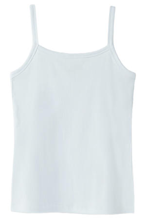 singlet lichtblauw gebreid