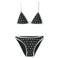 LMTD triangel bikini met stipdessin zwart/wit