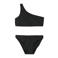 LMTD one shoulder crop bikini zwart