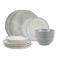 Salt & Pepper Serviesset Artisan Green 12-delig / 4 personen - 4 dinerborden, 4 ontbijtborden en 4 kommen