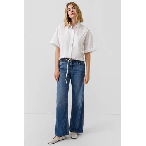 s.Oliver high waist wide leg jeans medium blue denim afbeelding