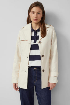 katoenen trenchcoat ecru