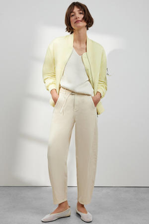 tapered high waist casual broek ecru
