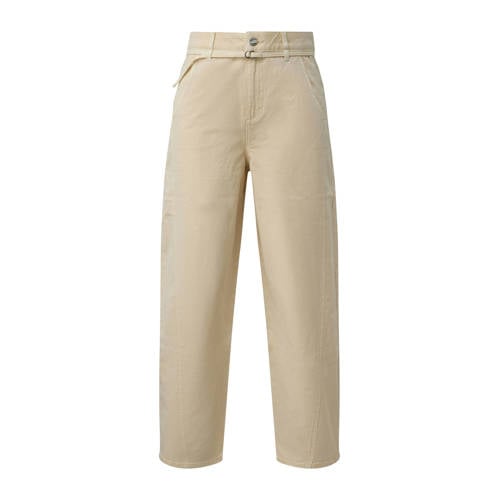 s.Oliver tapered high waist casual broek ecru afbeelding