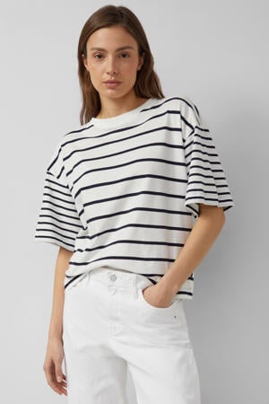 gestreepte T-shirt wit