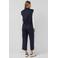 s.Oliver gilet met krijtstreep marineblauw