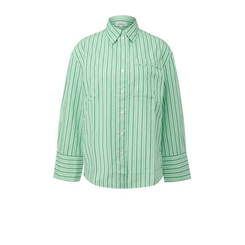 s.Oliver gestreepte blouse groen afbeelding