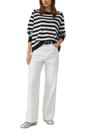 gestreepte pullover marineblauw