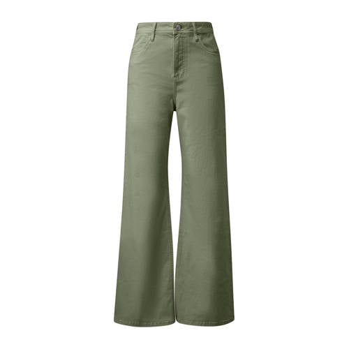 s.Oliver high waist wide leg jeans kaki afbeelding
