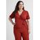 GREAT LOOKS overslagtop met textuur roodbruin
