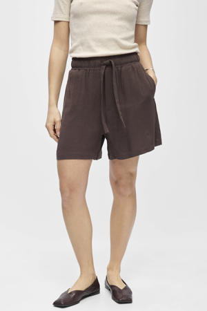 regular waist casual short met linnen